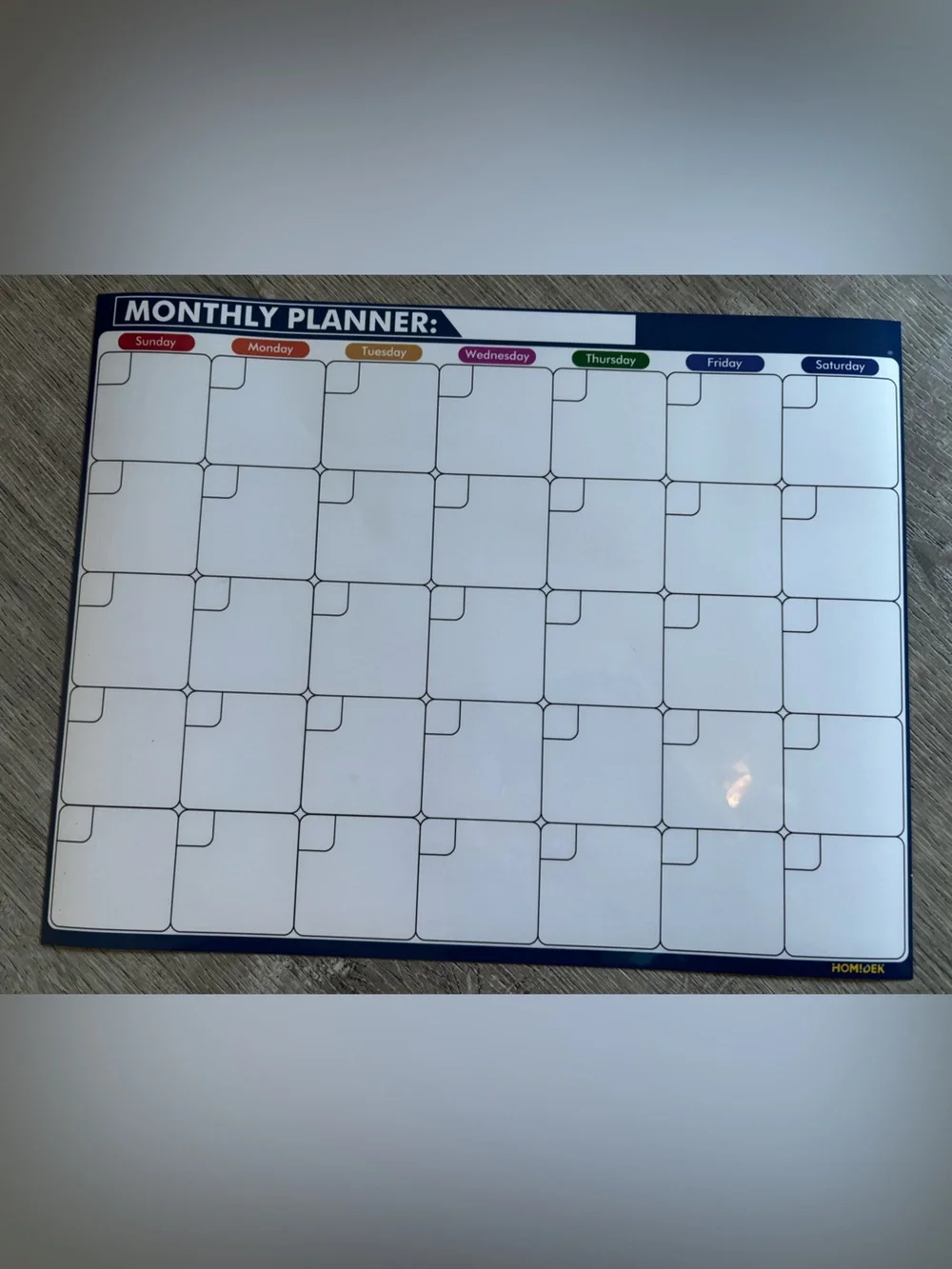 Magnetic Monthly fridge Planner with Multicolor dry erase Markers